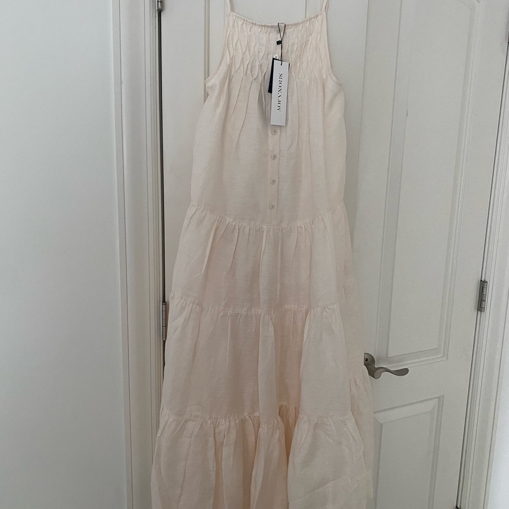 Shona Joy Margaux tuxedo dress ivory